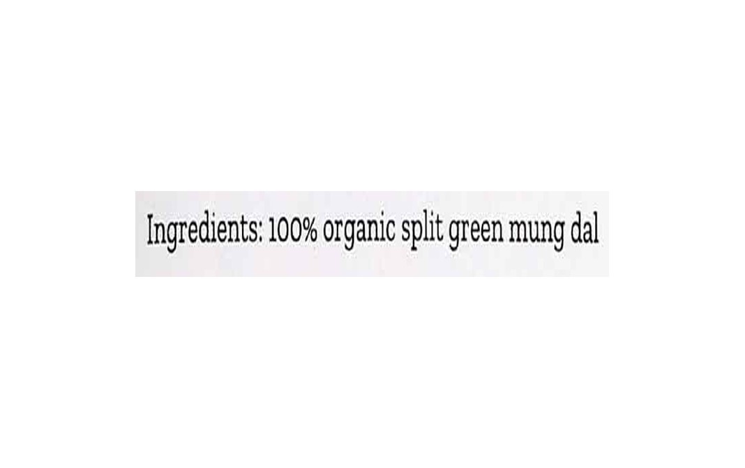 Conscious Food Split Mung Bean Green Mung Dal Organic +hand-milled   Pack  500 grams